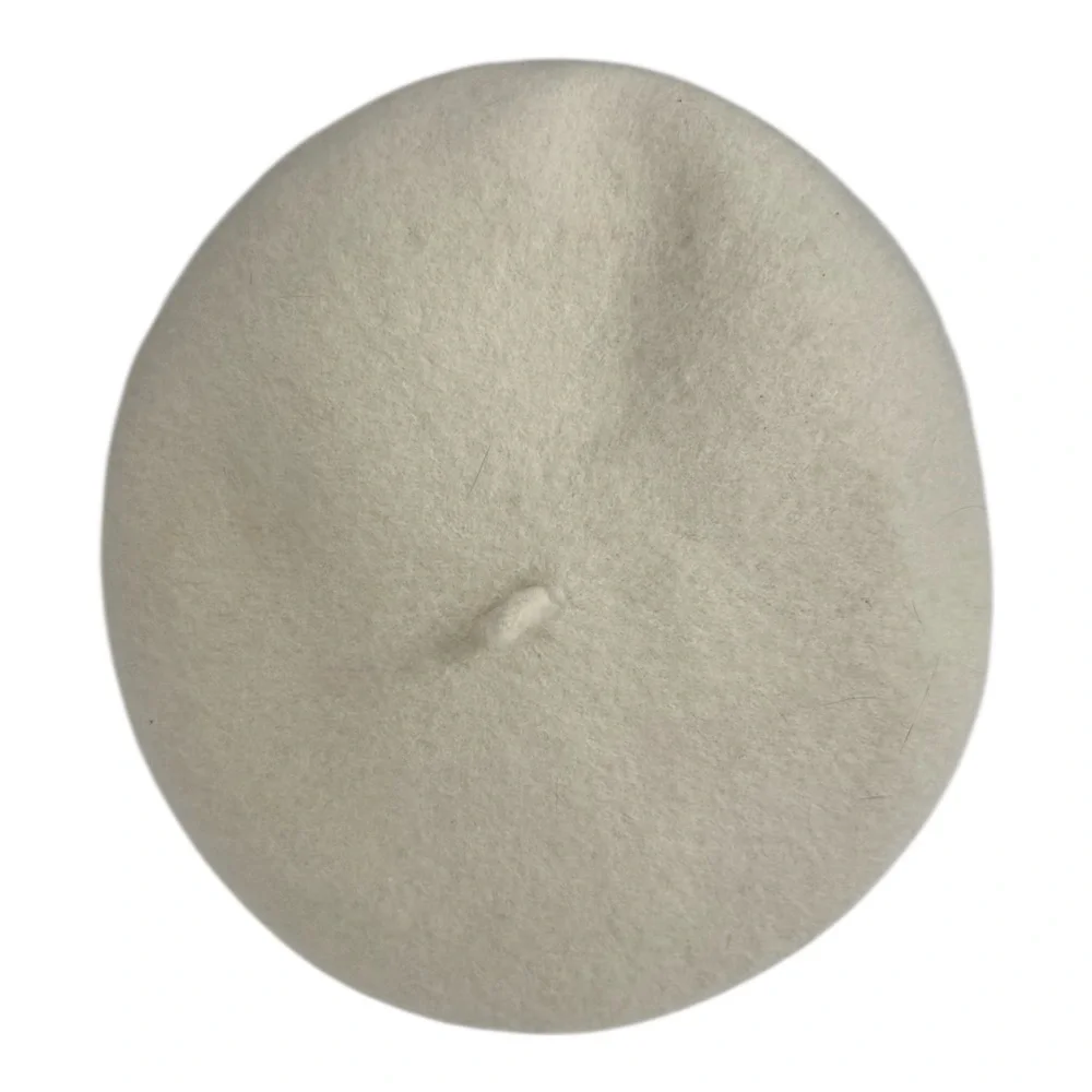 Wool Blend Ivory Beret Hat One Size Parisian French Girl Quiet Luxury Minimalist